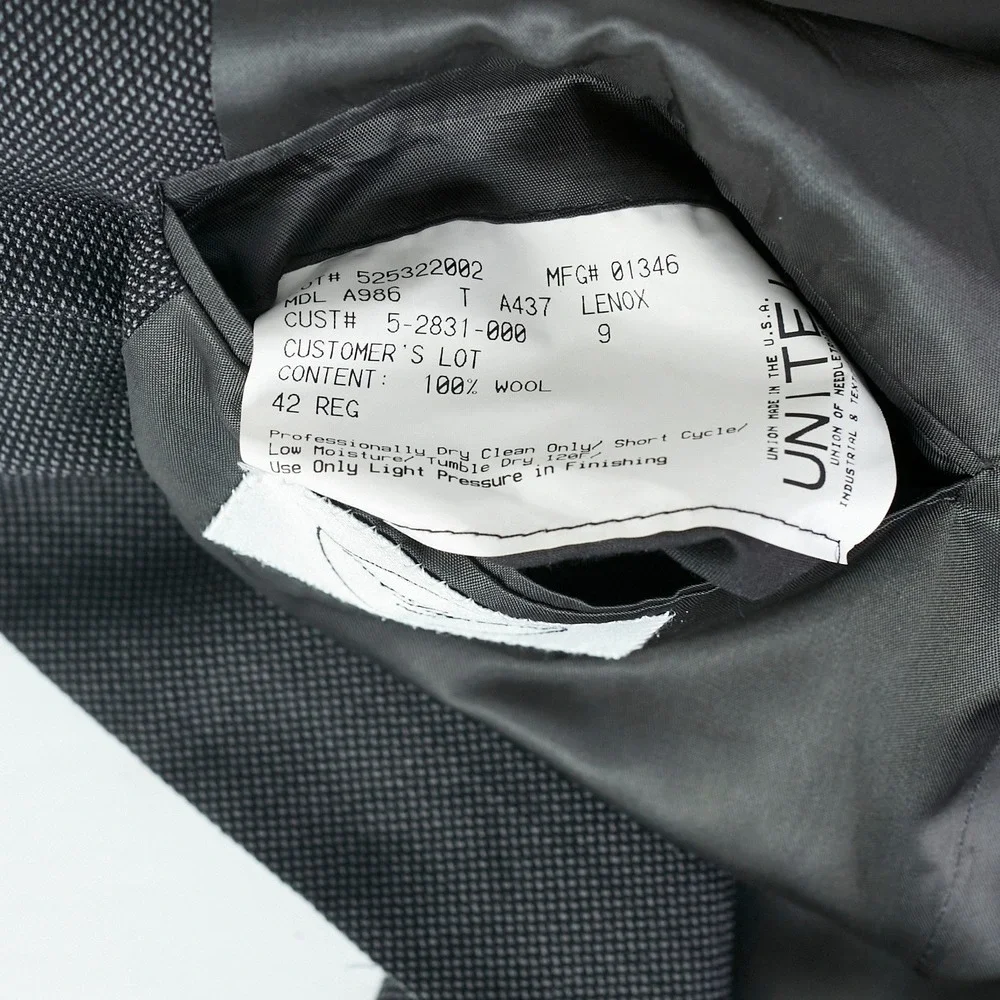 Vtg Karl Lagerfeld Paris Men's Wool Blazer‎ Suit Jacket Charcoal Gray 42 R READ